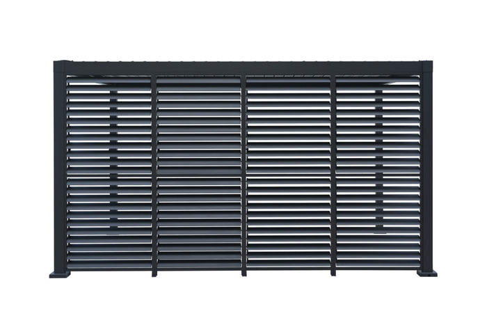 Sidepanel med justerbare lameller til pergola 4 meter - Outfit